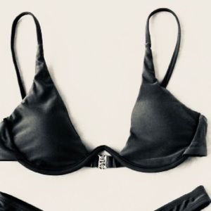 Black triangle bikini top